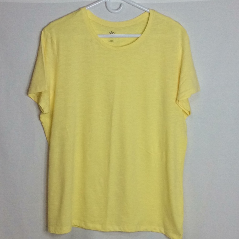 Dip Short Sleeve Basic Tee Women’s XL Light Yellow - Picture 2 of 7